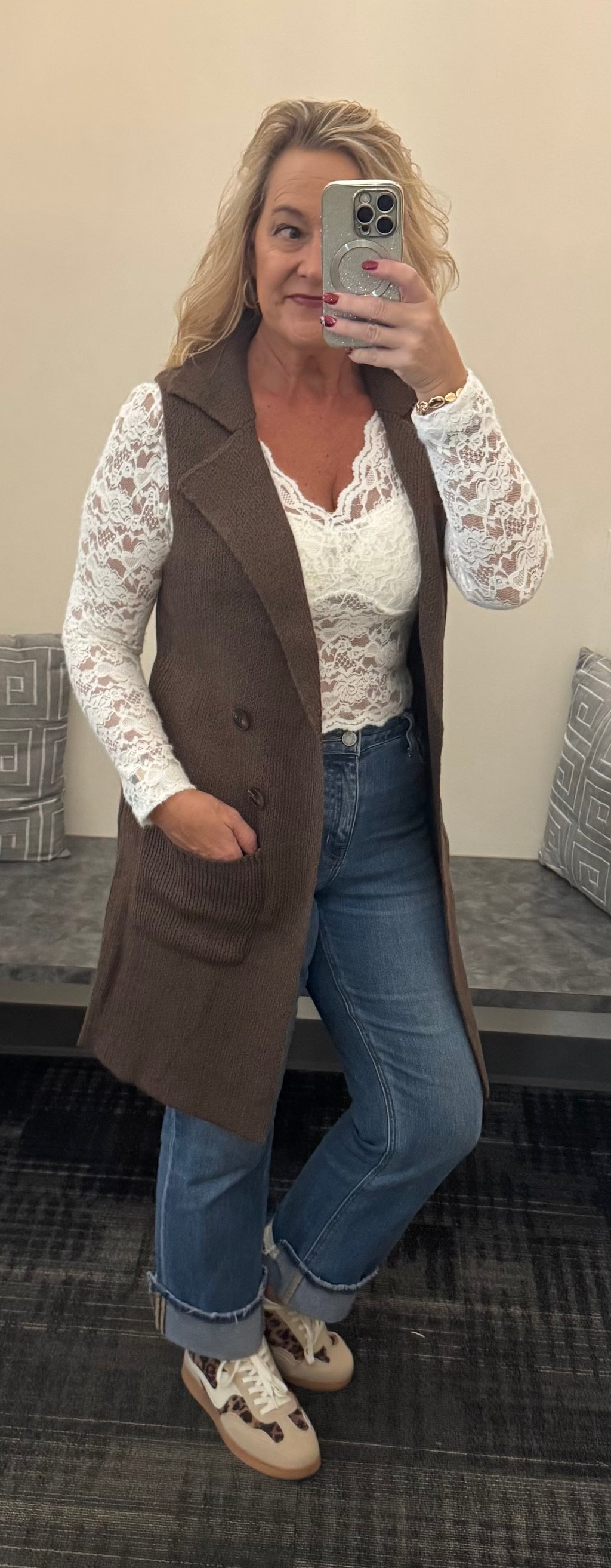 Chocolate Sweater Vest Cardigan
