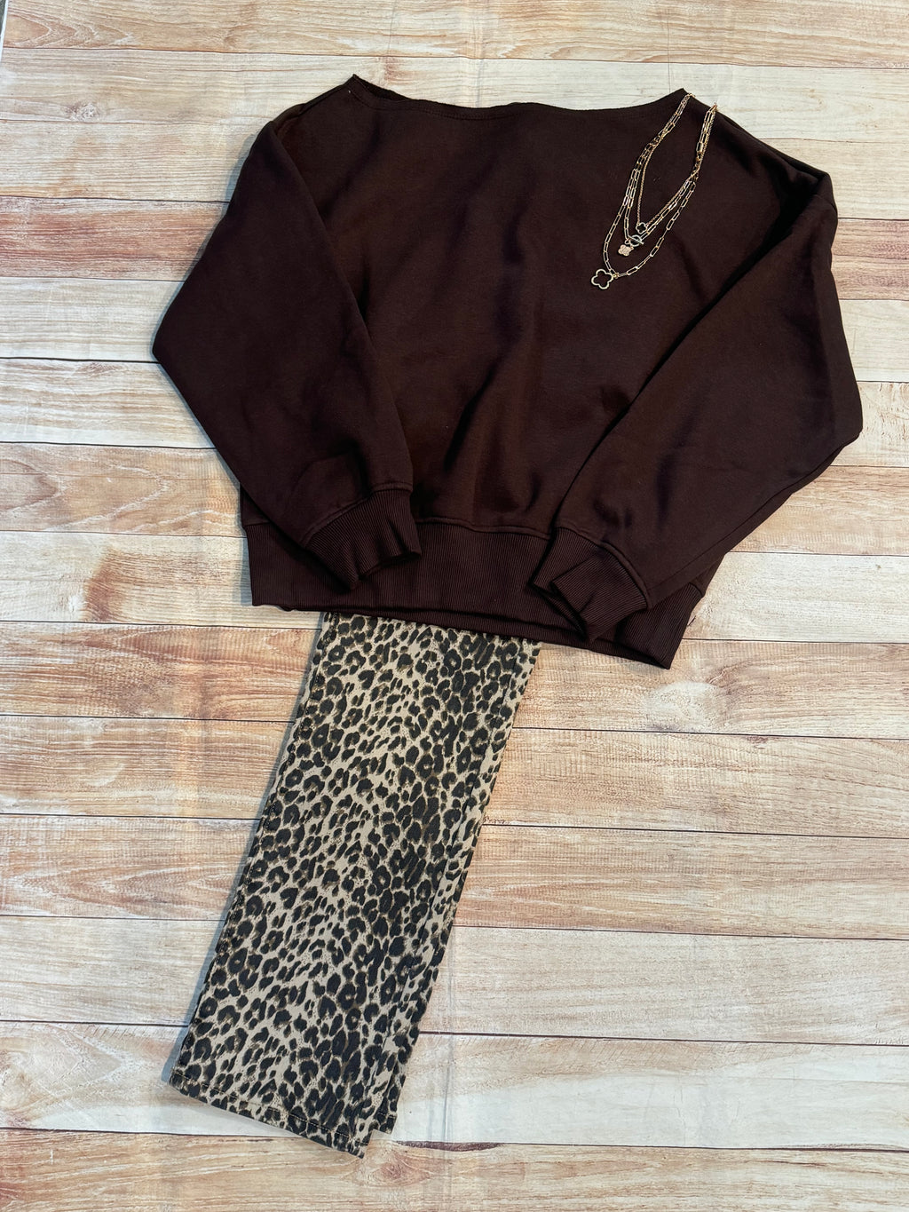 Leopard High Rise Straight Leg