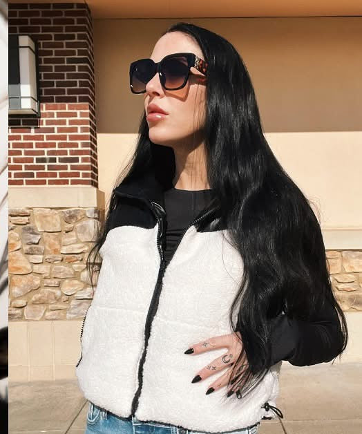 Reversible Black Sherpa Vest