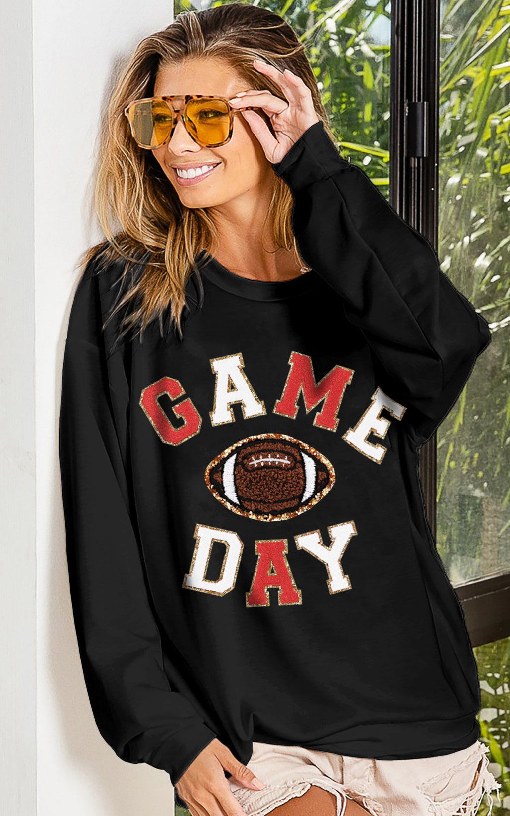 Game Day Puffy Letter Sweathshirt