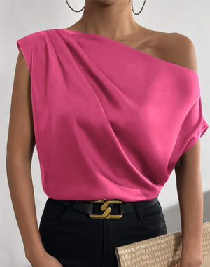 Off Shoulder Satin Top