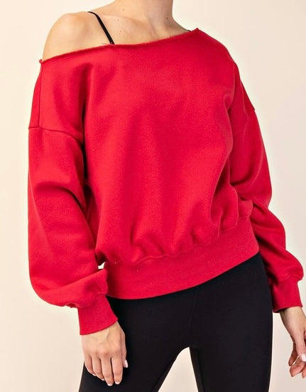 Off Shoulder Sweatshirt