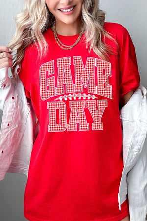 Gingham Game Day Red T-shirt
