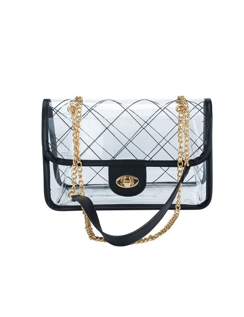 Clear Crossover Bag W Black Trim