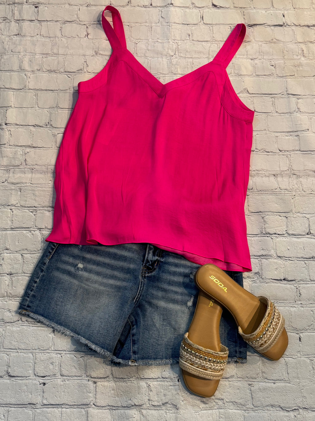 V-Neck Satin Tank