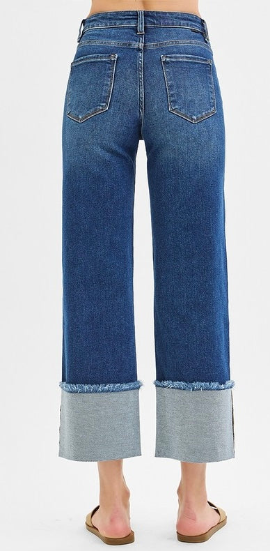 Tummy Control Mid Rise Cuffed Jean