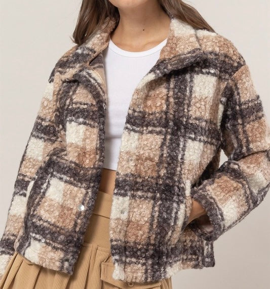 Plaid Boucle  Jacket