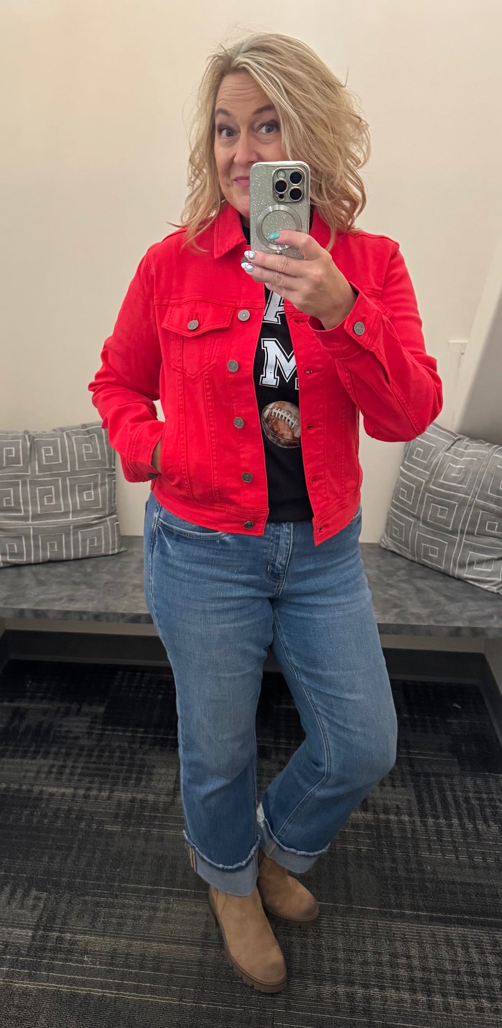 Husker Red Denim Jacket