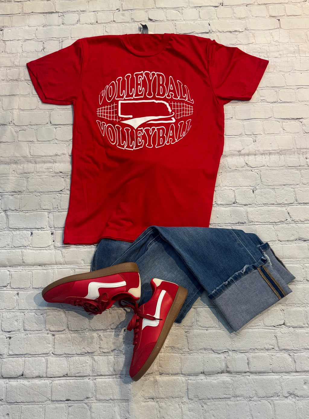 Volleyball Husker Red T-shirt State