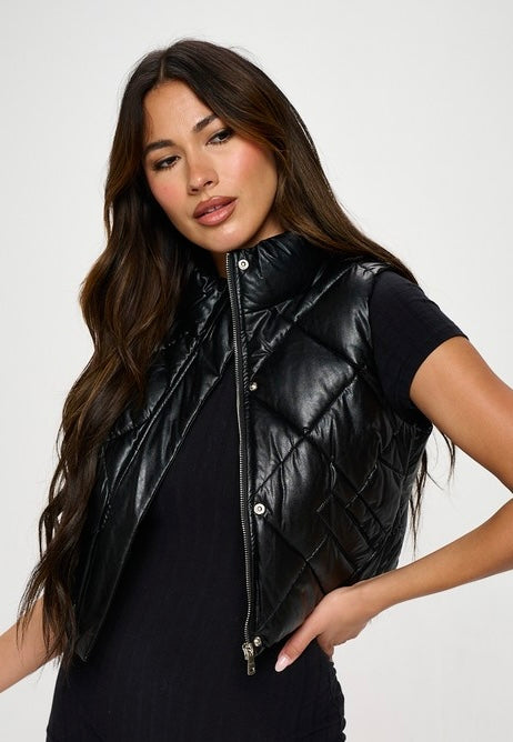 Faux Leather Vest