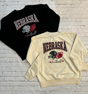 NE Football Sweatshirt in Oatmeal