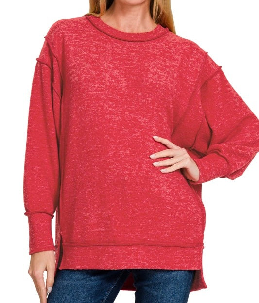 Oversized Red Sweatshirt