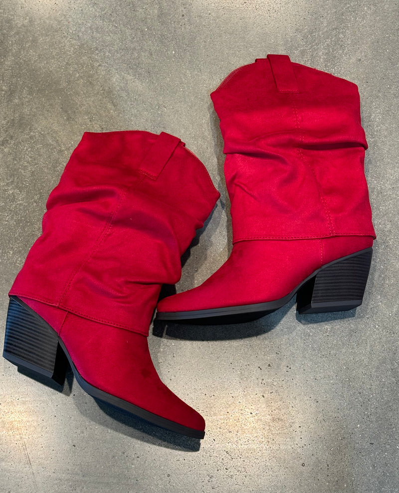 Red Midi Boot