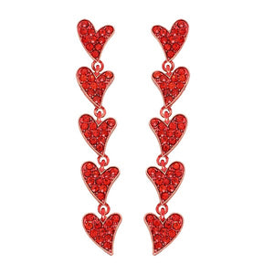 Heart Tiered Bling Earring