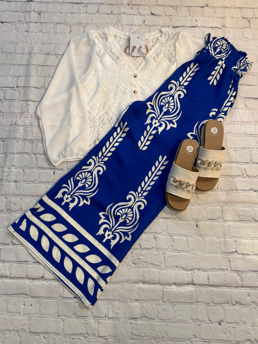 Printed Wide Leg Pant