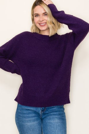 Asymmetrical Neck Sweater