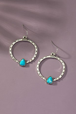 Turquoise & Silver  Earring