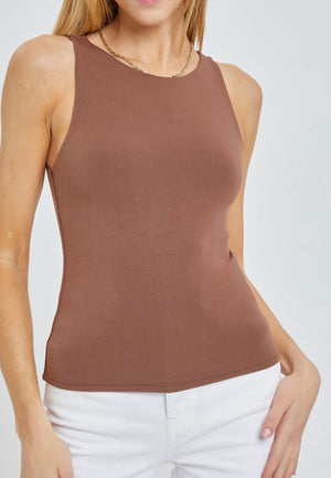 Boat Neck Lined Tank