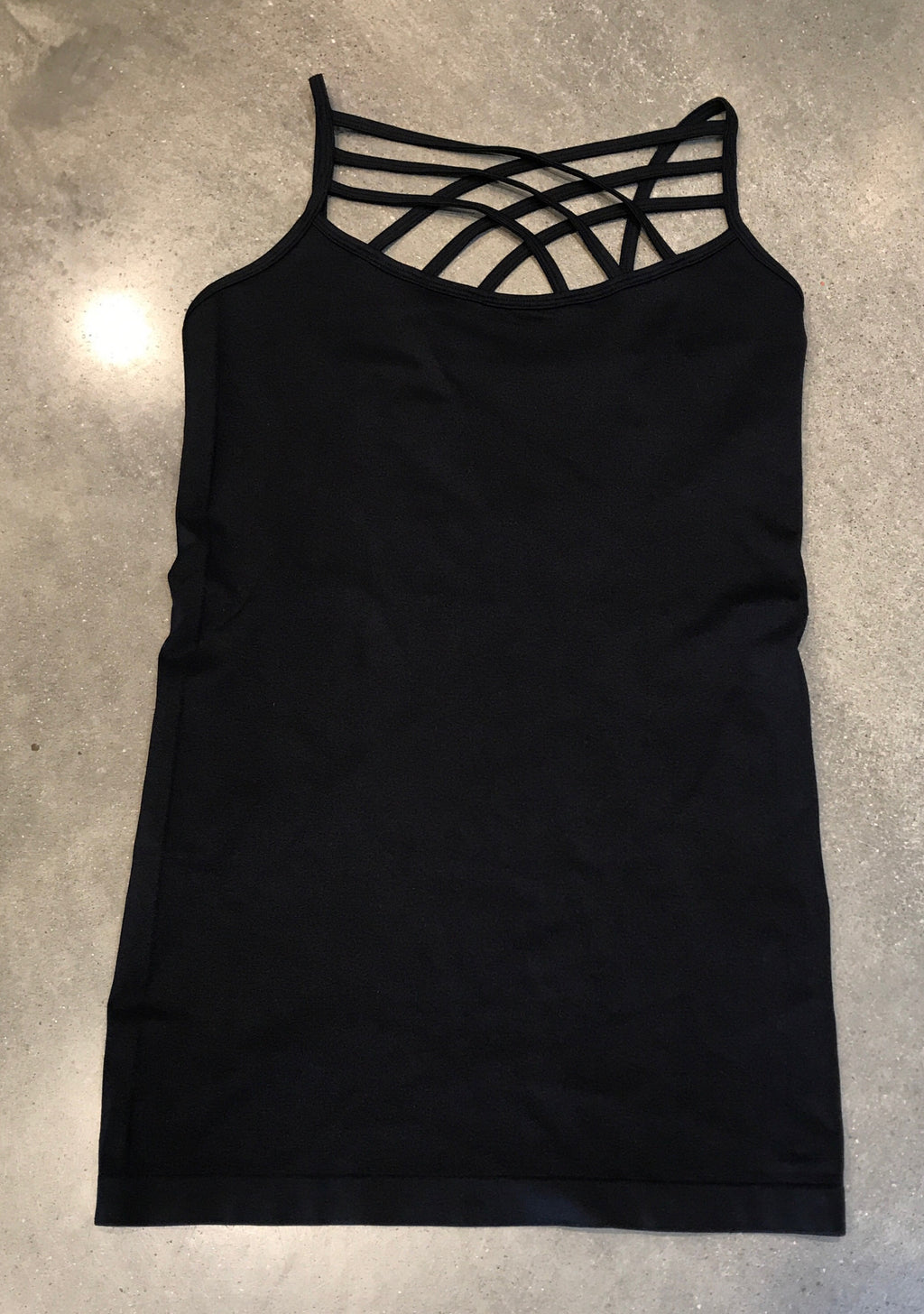 Criss Cross tank- Black