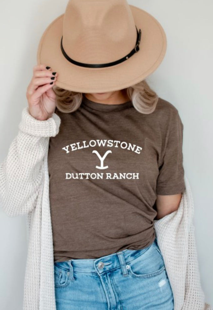Yellowstone Ranch T-Shirt in Pebble Brown