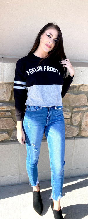 Feeling’ Frosty Crop  in Black