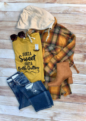 Sorta Sweet/Beth Dutton T-Shirt in Mustard