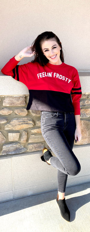 Flash Sale-Feeling’ Frosty Crop  in Red