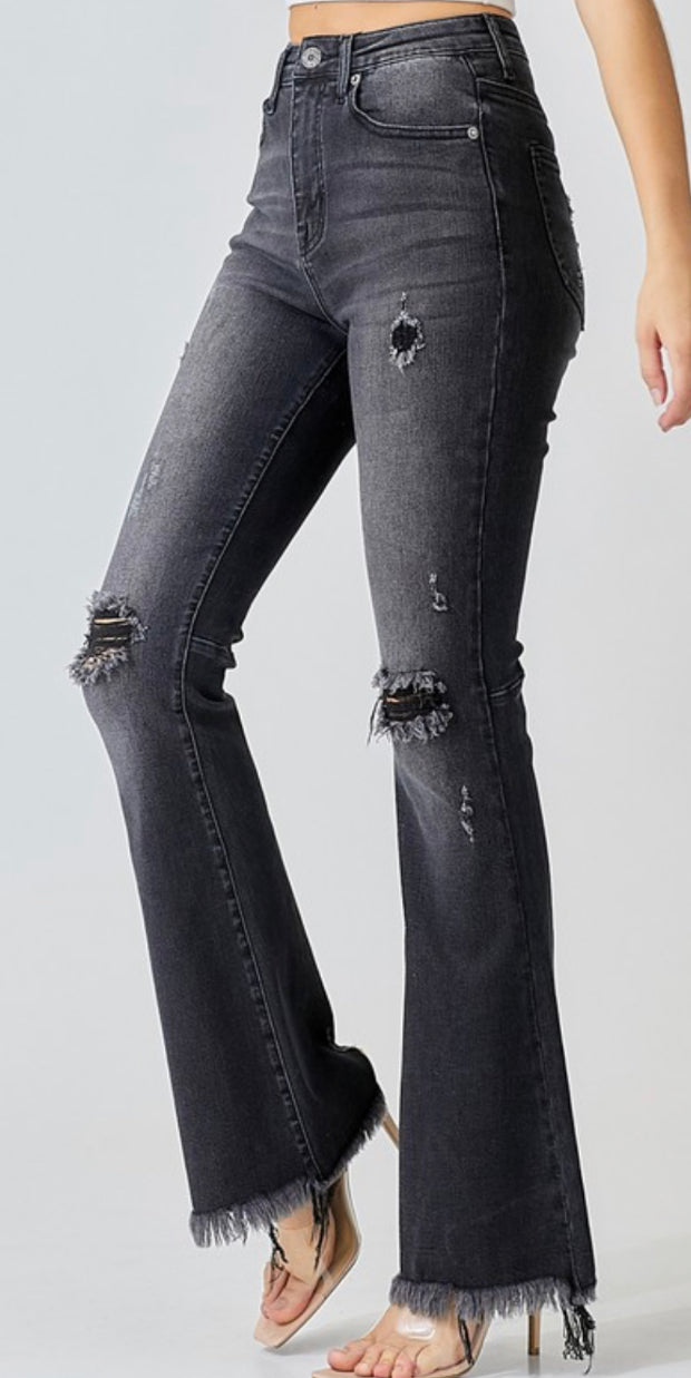 Highrise Flare  Jean in Black