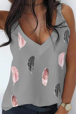 Feather  Tank in Gray