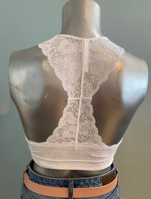 Lace bralette Padded  In White