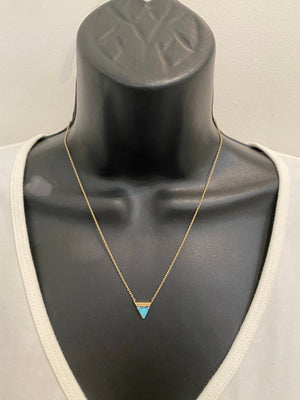 Turquoise Danty Necklace in Gold