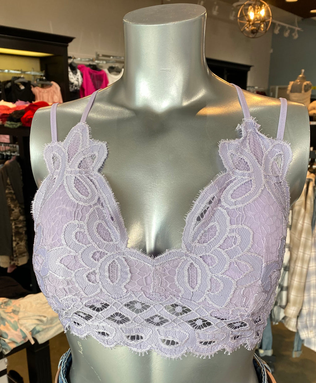 Lace Bralette in Lilac